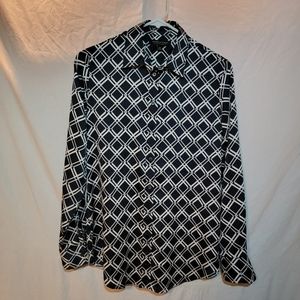 Banana Republic, xs, blue & white